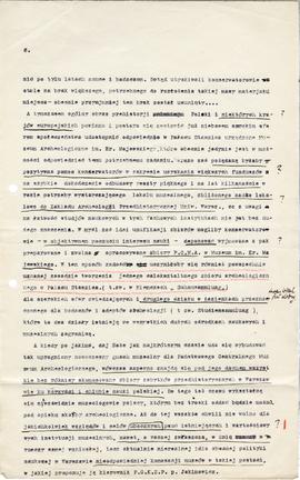 Pismo (maszynopis) w sprawie oddania Muzeum im. Erazma Majewskiego  strona 6.