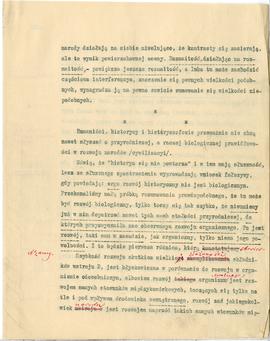 Praca pt.: "Teoria człowieka i cywilizacji" - niekompletny maszynopis pracy Erazma Maje...