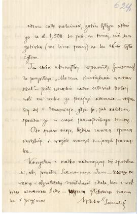 List od Wiktora Gomulickiego do Erazma Majewskiego (rękopis)  strona 4