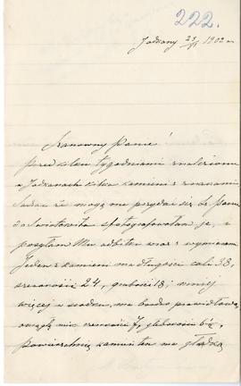 List od Marii Butrymówny do Erazma Majewskiego (rękopis)  strona 1