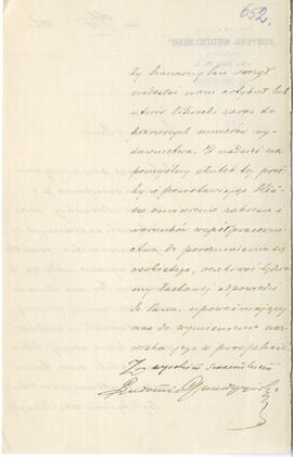 List od Ludomira Grandyszyńskiego do Erazma Majewskiego (rękopis)  strona 2