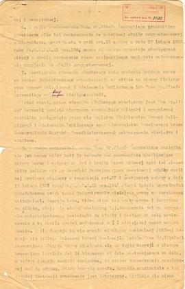 Maszynopis Umowy z dnia 20.12.1924 r. (Egzemplarz II) pomiędzy Ministerstwem Wyznań Religijnych i...