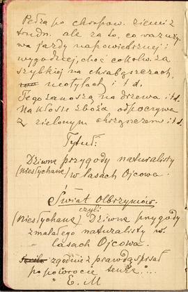 Notes nr 16 z wpisami odręcznymi  Erazma Majewskiego z okresu 08.08.1883 r.-03.12.1882 r.  strona.