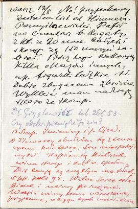 Notatnik nr 72 z odręcznymi notatkami Erazma Majewskiego z okresu od 08.08.1912 r. do 12.02 1914 ...