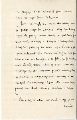 List od Wiktora Gomulickiego do Erazma Majewskiego (rękopis)  strona 2