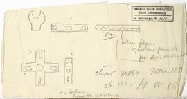 Odręczne notatki Józefa Żurowskiego z raportów Carskiej Komisji Archeologicznej w Petersburgu wra...