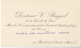 Bilet wizytowy Włodzimierza Bugiela (druk)  strona 1