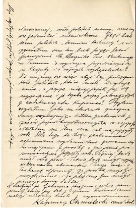List od Kazimierza Chmieleckiego do Erazma Majewskiego (rękopis)  strona 4