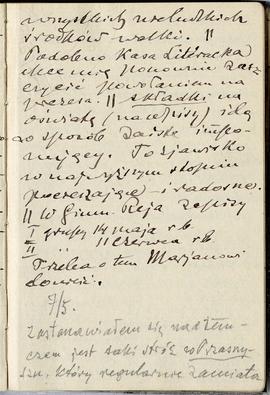 Notatnik nr 82 z odręcznymi notatkami Erazma Majewskiego z okresu od 04.05.1915 r. do 26.06.1915 ...
