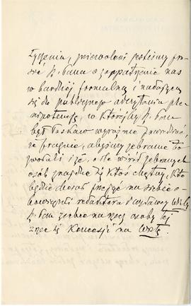 List od Stanisława Ciszewskiego i Leopolda Janikowskiego do Erazma Majewskiego (rękopis)  strona 2