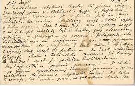 Kartka pocztowa z rękopisem listu Józefa Kostrzewskiego do Józefa Żurowskiego z dnia 24.12.1928 r...