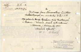 Rękopis. Informacja Naczelnika Wydziału [Ministerstwa Kolei Żelaznych] do Państwowego Grona Konse...