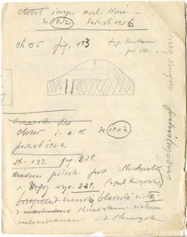 Odręczne notatki Józefa Żurowskiego z raportów Carskiej Komisji Archeologicznej w Petersburgu wra...