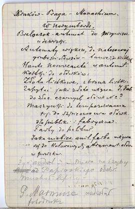 Notes nr 36 z wpisami odręcznymi  Erazma Majewskiego z okresu od 27.10.1890 r.-14.03.1891 r.  str...