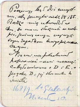 Notatnik nr 66 z odręcznymi notatkami Erazma Majewskiego: "Poczciwy  był dziś umyślnie […]&q...