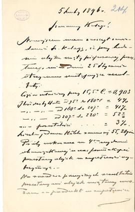 Karta pocztowa od G. Buschana do Erazma Majewskiego (druk  rękopis  stemple)  strona 1 (awers)