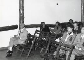 Fotografia  czarno-biała (odbitka)  z I Międzynarodowego Sympozjum „Dziegieć i Smoła”  1-4 lipca ...