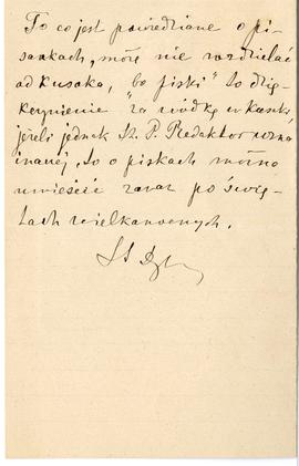 List od Stanisławy Dąbrowskiej do Erazma Majewskiego (rękopis)  strona 2