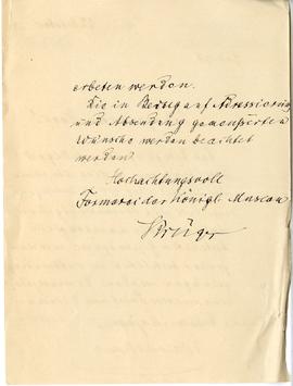 List z Generalverwaltung der Königlichen Meseen w Berlinie do Erazma Majewskiego (rękopis)  strona 2