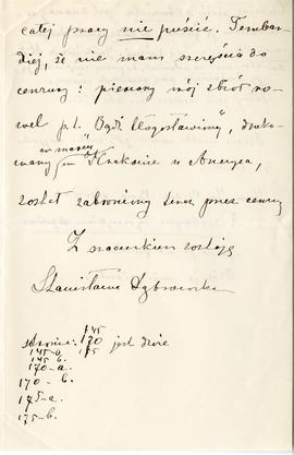List od Stanisławy Dąbrowskiej do Erazma Majewskiego (rękopis)  strona 3