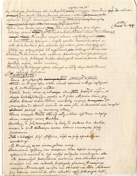 Niekompletny rękopis (brudnopis) pracy Erazma Majewskiego: "się potrzebnym (…)"