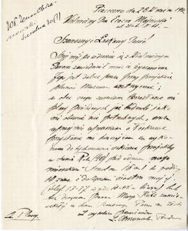 List Zenona Chrzanowskiego do Erazma Majewskiego z dnia 28.09.1914 r.: "[…] Szanowny i Łaska...