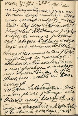 Notatnik nr 95 z odręcznymi notatkami Erazma Majewskiego z okresu od 30.12.1919 r. do 13.05.1920 ...