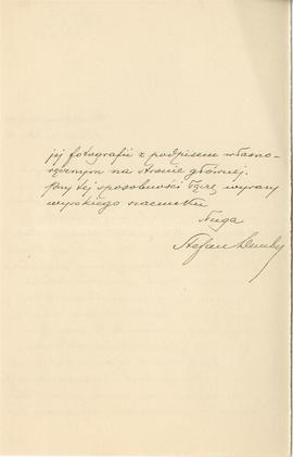 List od Stefana Demby do Erazma Majewskiego (rękopis)  strona 2