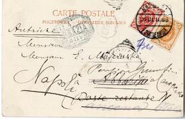 Kartka pocztowa od Władysława Jabłonowskiego do Erazma Majewskiego (druk  znaczek  stemple  rękop...