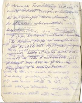 Odręczne notatki Józefa Żurowskiego w języku niemieckim i francuskim z czasopisma "Archæolog...