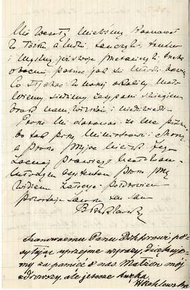 Rękopisy trzech listów od B. Reklewskiego  H. Reklewskiej oraz niezidentyfikowanego nadawcy (podp...