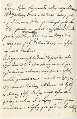 List od dr. J. Leciejewskiego do Erazma Majewskiego z dnia 6.04.1901 r. (rękopis)  strona 2