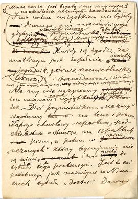 Rękopis p.t. "Myśli."  strona 3.