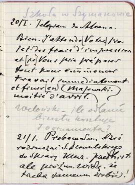 Notatnik nr 66 z odręcznymi notatkami Erazma Majewskiego: "Szkoła w Szymanowie" oraz z ...