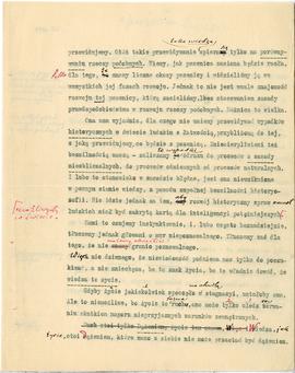 Praca pt.: "Teoria człowieka i cywilizacji" - niekompletny maszynopis pracy Erazma Maje...