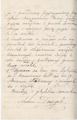 List od Antoniego Durzyckiego do Erazma Majewskiego (rękopis)  strona 2