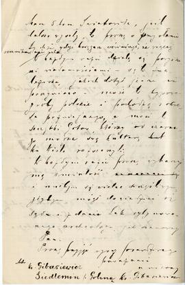 List od księdza Gibasiewicza do Erazma Majewskiego (rękopis)  strona 8