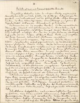 Rękopis pracy w języku niemieckim p.t. "Weltuntergang" (część IIa)  strona 1.