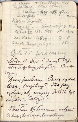 Notes nr  49 z wpisami odręcznymi  Erazma Majewskiego z okresu 08.03.1896 r.-20.07.1896 r.  strona.