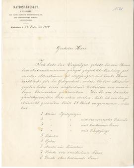 List od Sophusa Miltera do Erazma Majewskiego (druk  rękopis)  strona 1