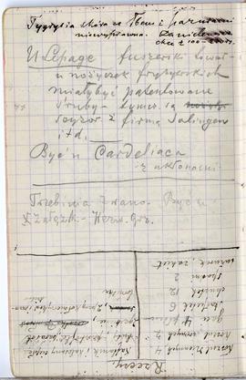 Notes nr 36 z wpisami odręcznymi  Erazma Majewskiego z okresu od 27.10.1890 r.-14.03.1891 r.  str...