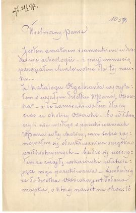 List od Bohdana Ogińskiego Kontrymowicza do Erazma Majewskiego (rękopis), strona 1