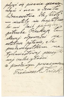 List (rękopis) do Erazma Majewskiego  strona 4