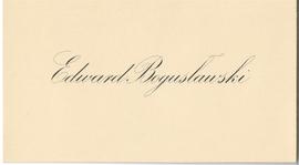 Bilet wizytowy Edwarda Bogusławskiego (druk)  strona 1