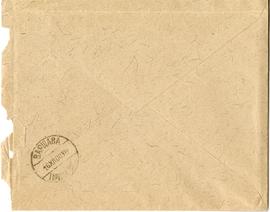 Koperta zaadresowana do Erazma Majewskiego (stempel)  strona 2 (rewers)