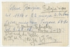 Rękopis - Kartka z adresem Heleny Giergic  z notatką S. Krukowskiegoz dn. 1964 r.
