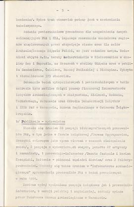 Państwowe Muzeum Archeologiczne w Warszawie. Sprawozdanie z działalności w roku 1982. Mszynopis. ...