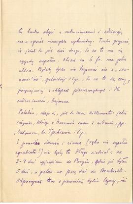 List (rękopis) od Bolesława Koskowskiego do Erazma Majewskiego  strona 3