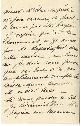 List od G. de Maret do Erazma Majewskiego (rękopis)  strona 2