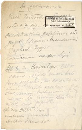 Zbiór odręcznych notatek Józefa Żurowskiego dotyczących literatury do pracy doktorskiej pt. Wykop...